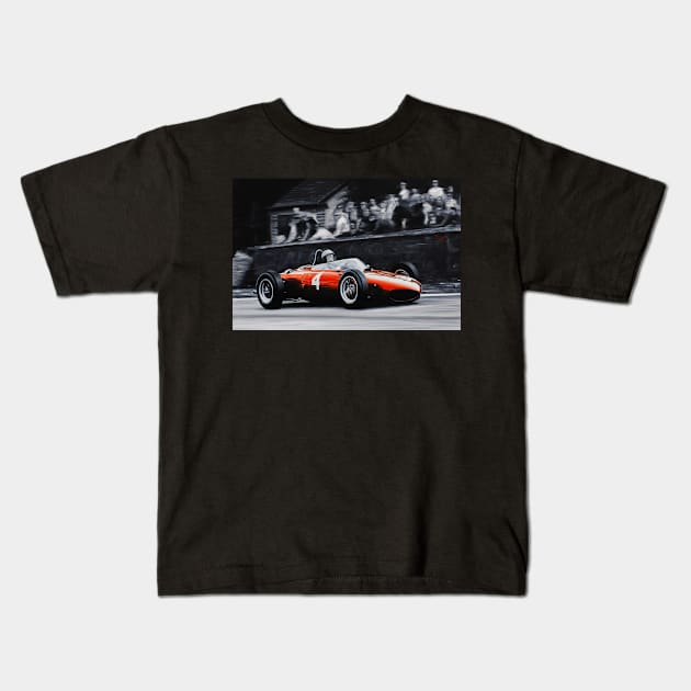 Phil Hill, Ferrari 156 'Shark Nose' Kids T-Shirt by oleynik